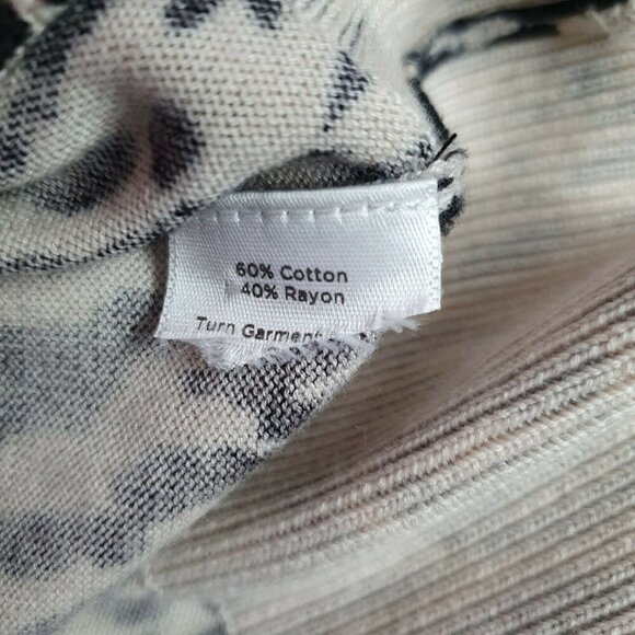 Talbots‎ Animal Print 3/4 Sleeve Sweater Cardigan - Picture 3 of 5